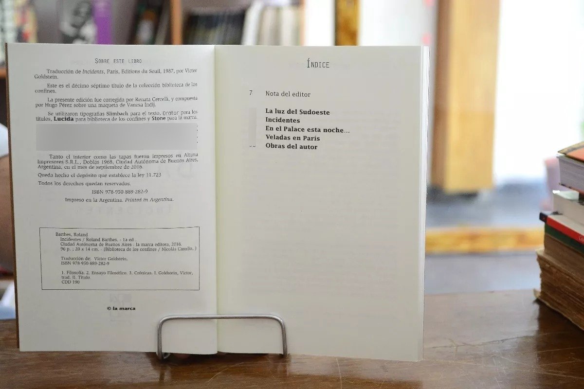 Incidentes. Roland Barthes. - Imagen 2